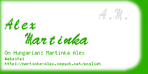 alex martinka business card